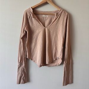 We the free tan long sleeve